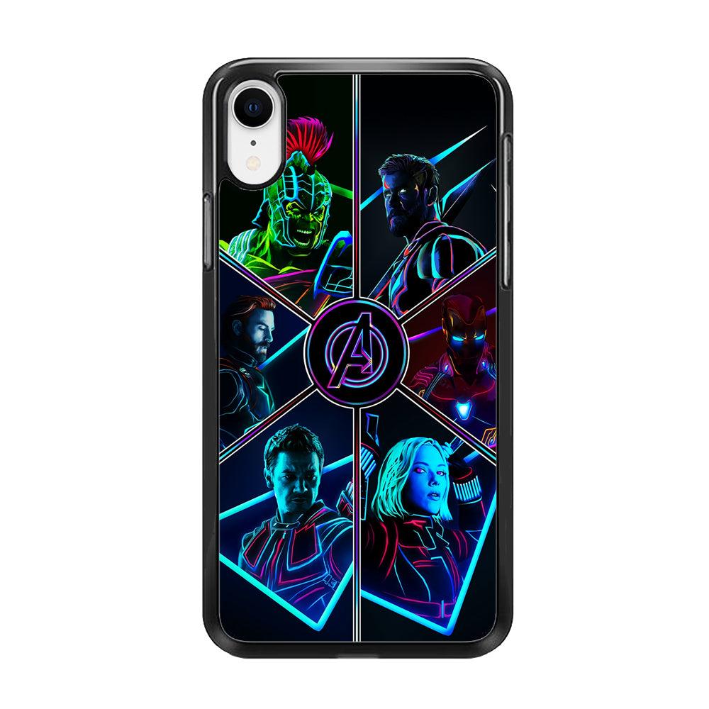 Avengers Team iPhone XR Case-Rubber / Black (2D Case)-Xtracase