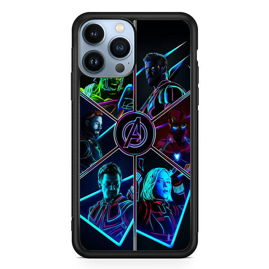 Avengers Team iPhone 13 Pro Case-Rubber / Black (2D Case)-Xtracase