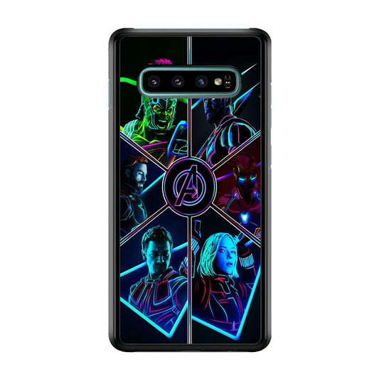 Avengers Team Samsung Galaxy S10 Plus Case-Rubber / Black (2D Case)-Xtracase