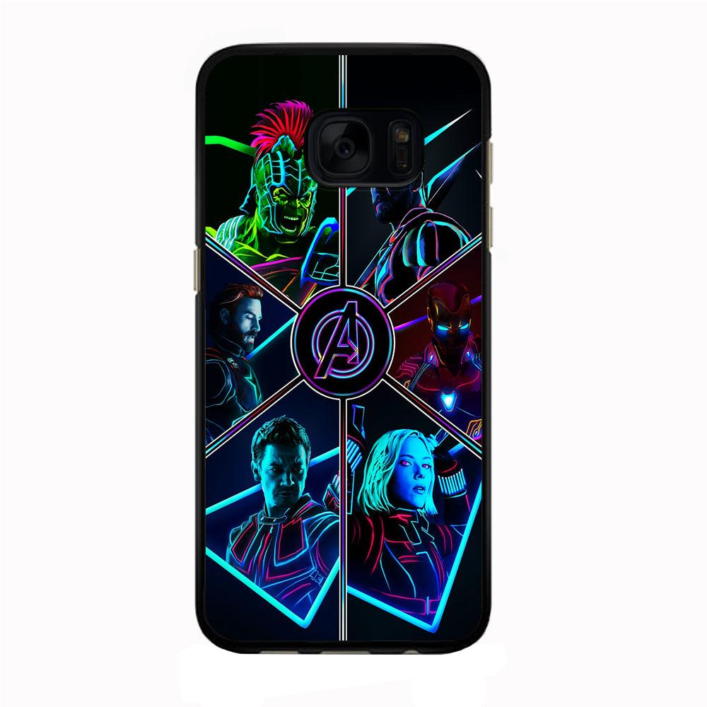 Avengers Team Samsung Galaxy S7 Edge Case-Rubber / Black (2D Case)-Xtracase