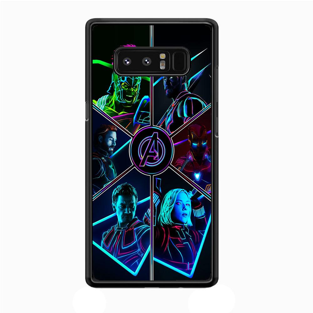 Avengers Team Samsung Galaxy Note 8 Case-Rubber / White (2D Case)-Xtracase