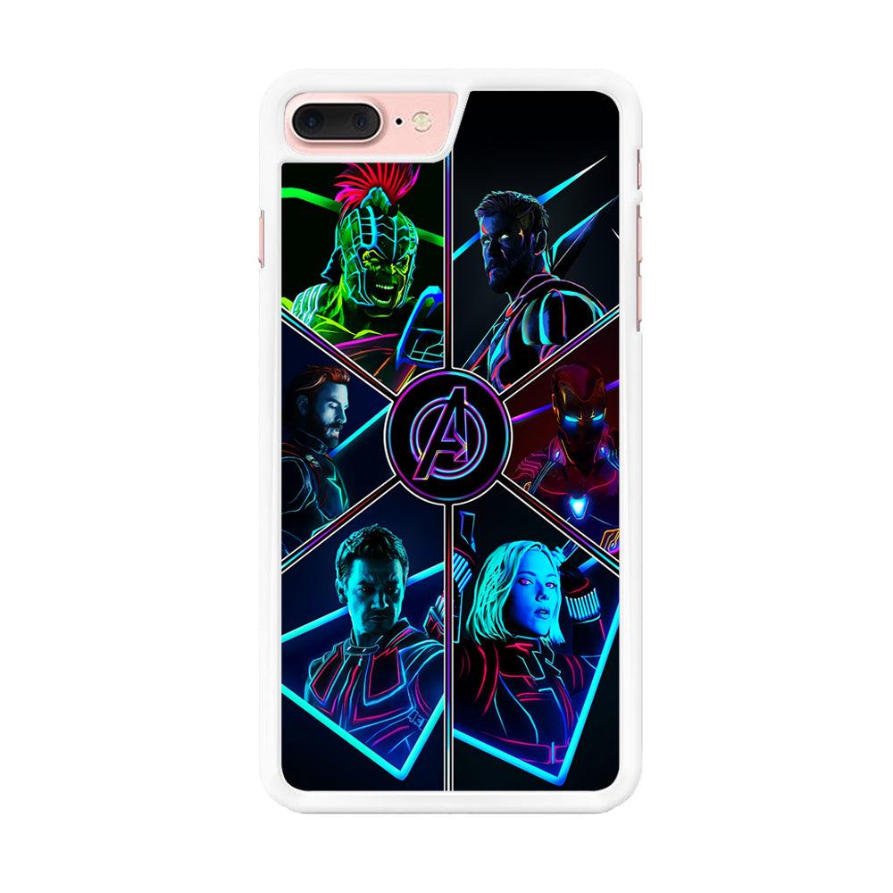 Avengers Team iPhone 8 Plus Case-Rubber / White (2D Case)-Xtracase