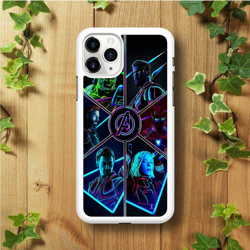 Avengers Team iPhone 11 Pro Max Case-Rubber / White (2D Case)-Xtracase