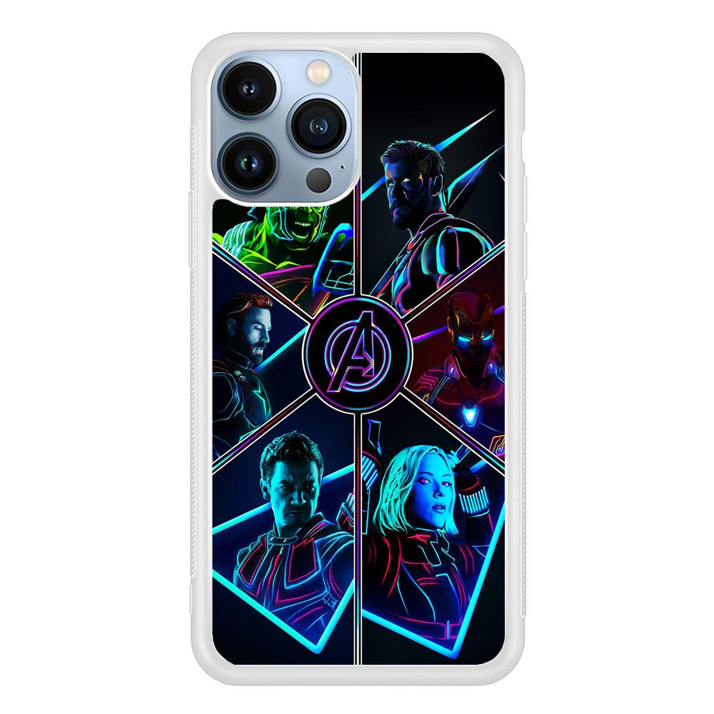 Avengers Team iPhone 13 Pro Case-Rubber / White (2D Case)-Xtracase