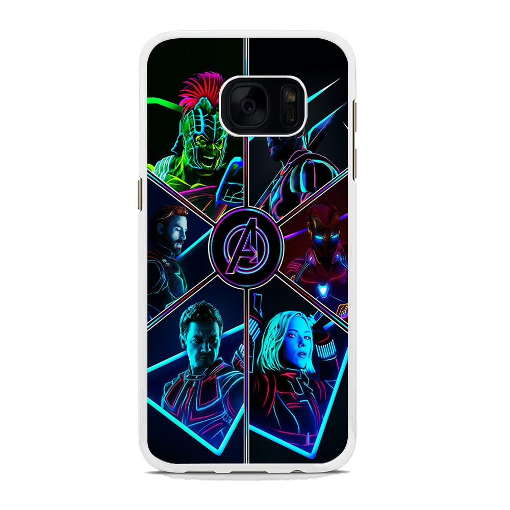 Avengers Team Samsung Galaxy S7 Edge Case-Rubber / White (2D Case)-Xtracase