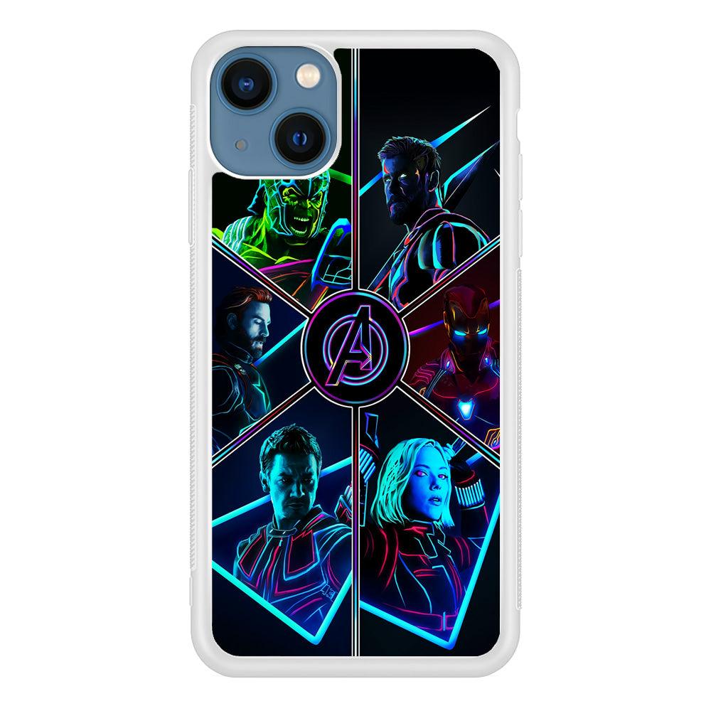 Avengers Team iPhone 13 Mini Case-Rubber / White (2D Case)-Xtracase