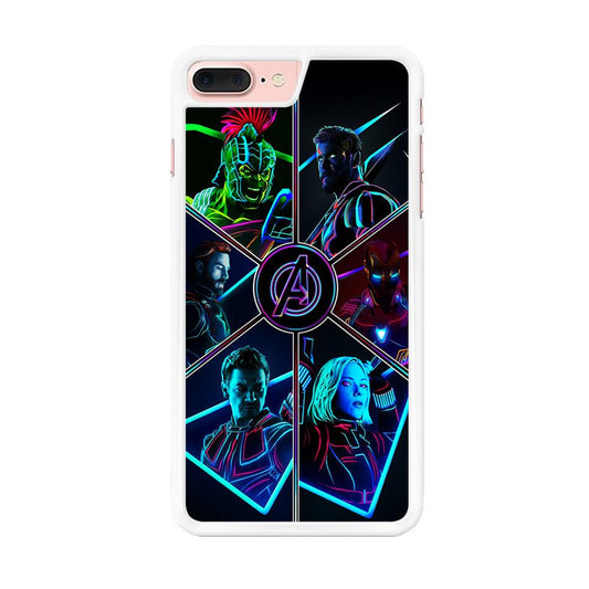 Avengers Team iPhone 7 Plus Case-Rubber / White (2D Case)-Xtracase
