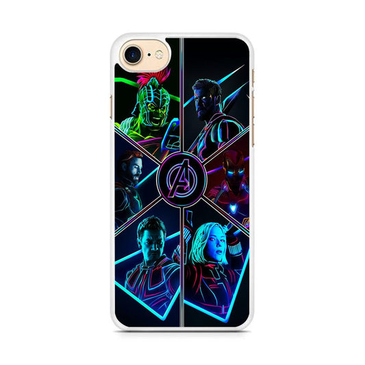 Avengers Team iPhone 8 Case-Rubber / White (2D Case)-Xtracase
