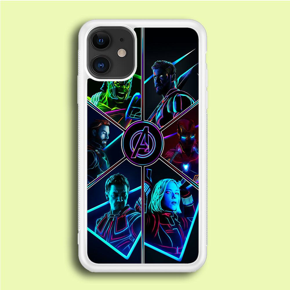 Avengers Team iPhone 12 Mini Case-Rubber / White (2D Case)-Xtracase