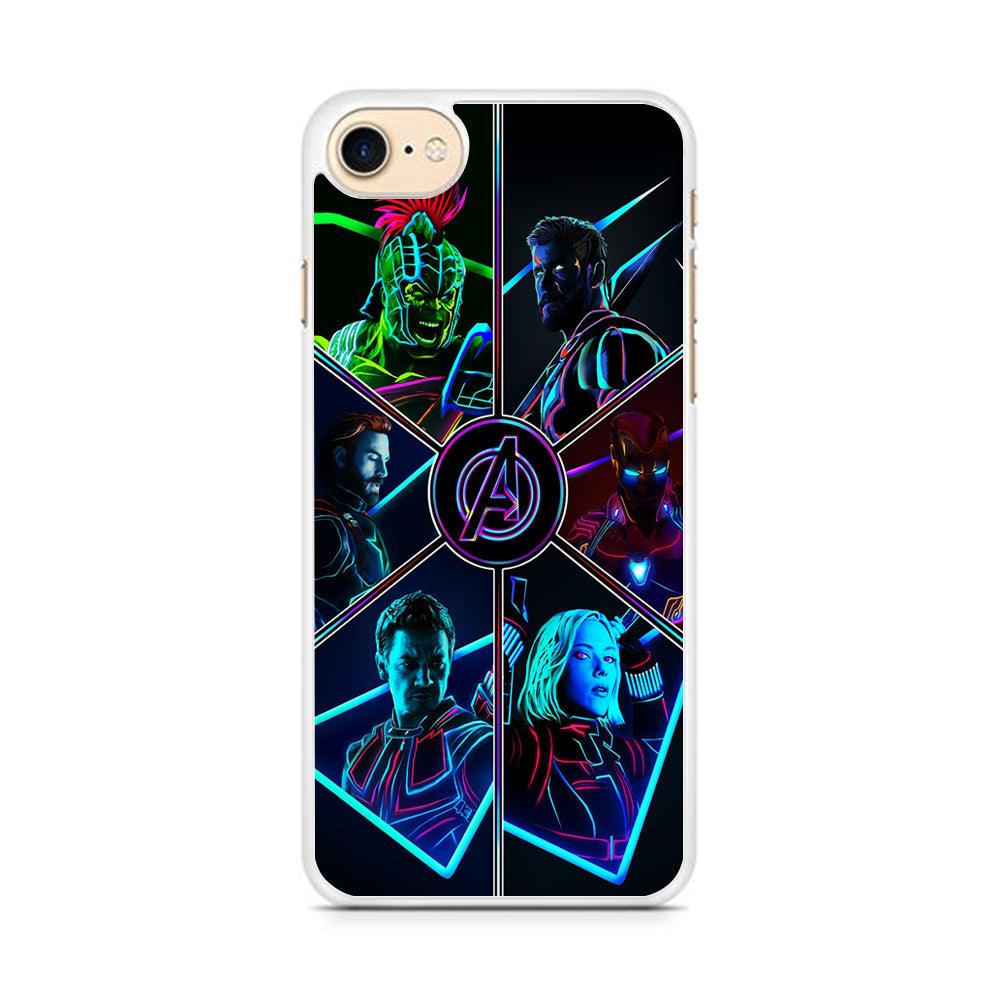 Avengers Team iPhone 7 Case-Rubber / White (2D Case)-Xtracase