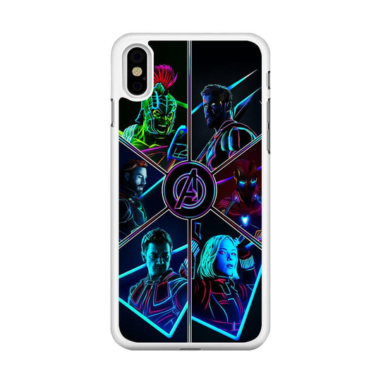 Avengers Team iPhone X Case-Rubber / White (2D Case)-Xtracase