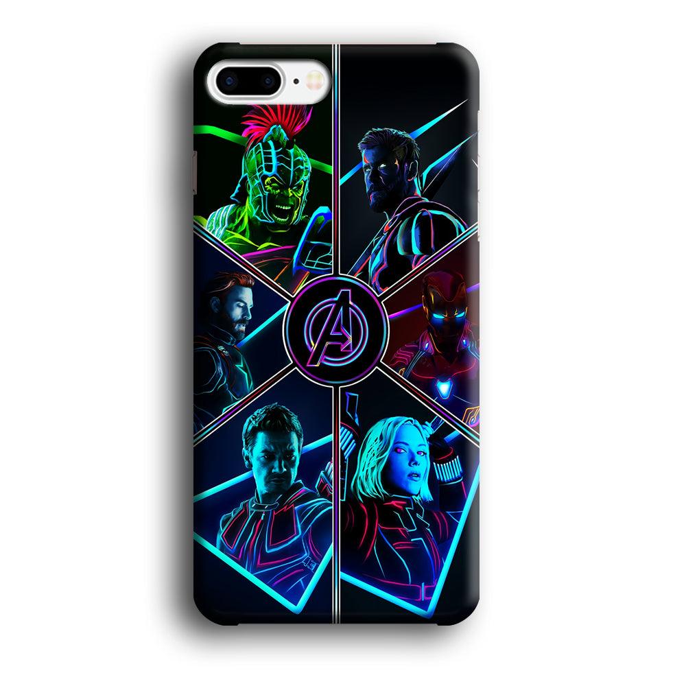 Avengers Team iPhone 8 Plus Case-Plastic / Full Wrap (3D Case)-Xtracase