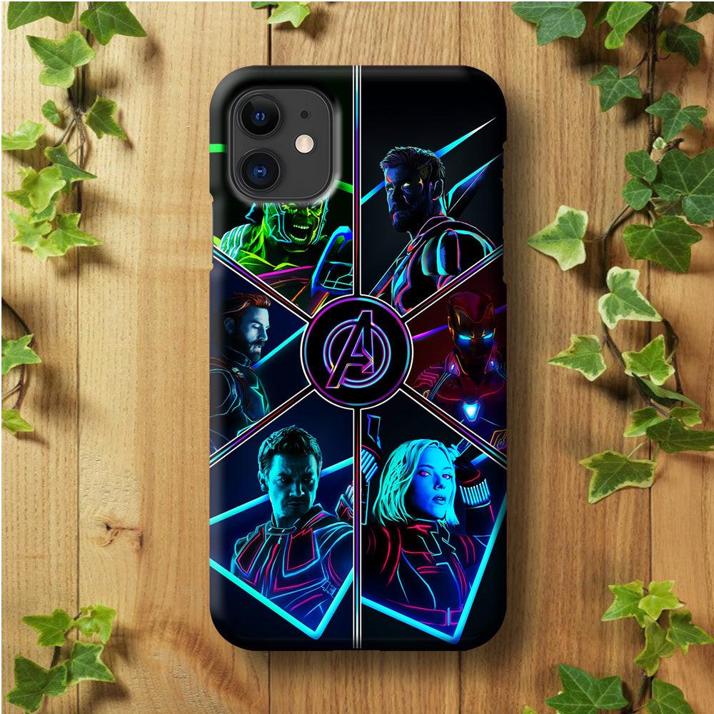 Avengers Team iPhone 11 Case-Plastic / Full Wrap (3D Case)-Xtracase
