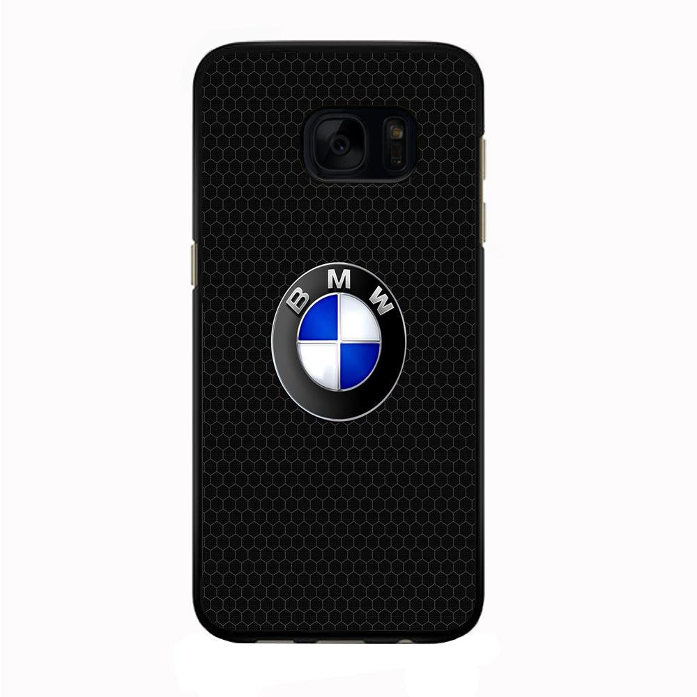 BMW Logo Samsung Galaxy S7 Edge Case-Rubber / Black (2D Case)-Xtracase