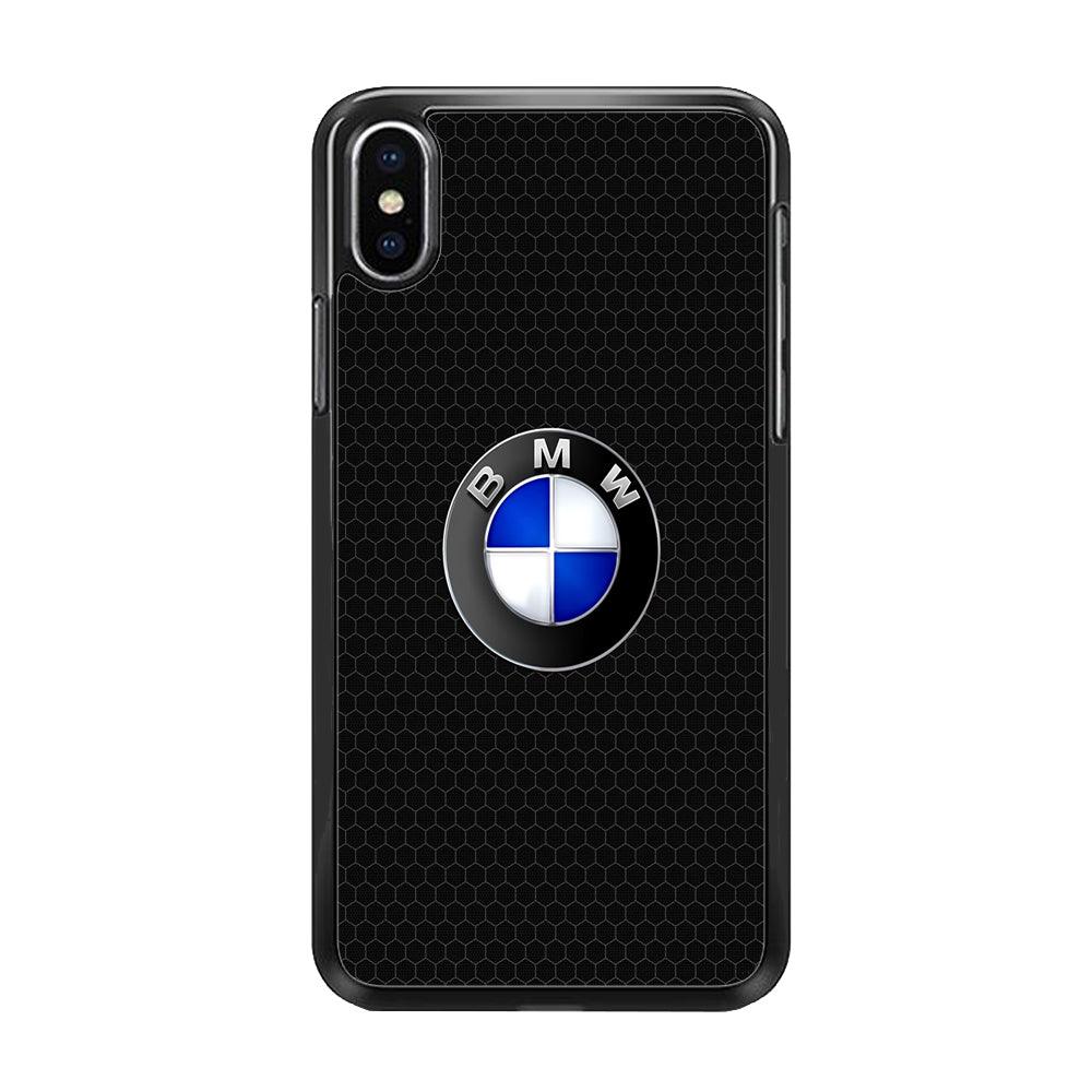 BMW Logo iPhone Xs Max Case-Rubber / Black (2D Case)-Xtracase