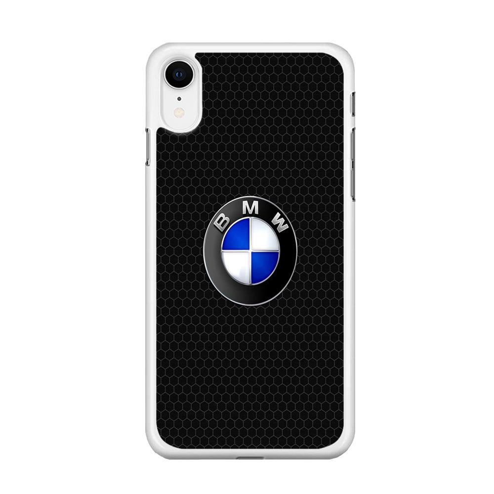 BMW Logo iPhone XR Case-Rubber / White (2D Case)-Xtracase