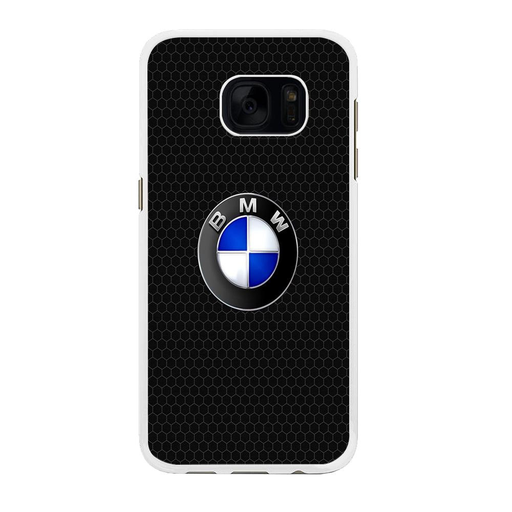 BMW Logo Samsung Galaxy S7 Edge Case-Rubber / White (2D Case)-Xtracase