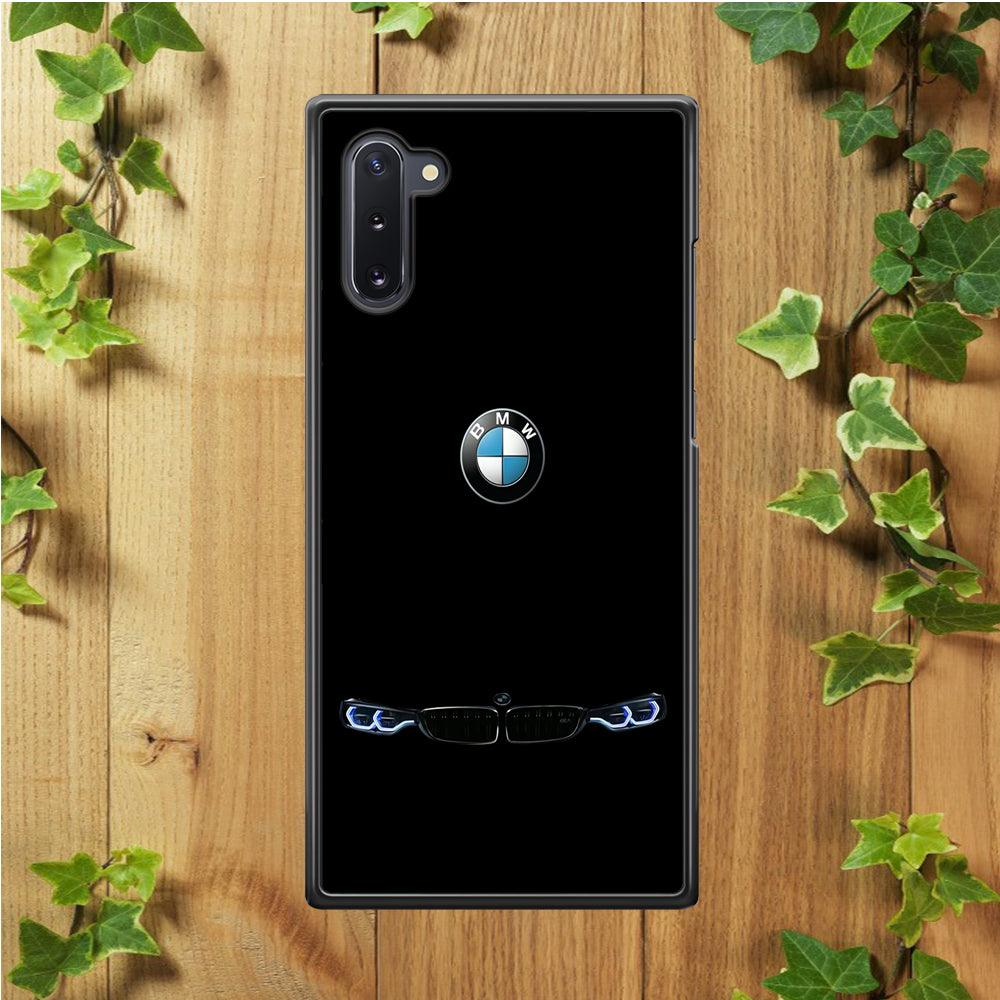 BMW Logo Black Samsung Galaxy Note 10 Case-Rubber / Black (2D Case)-Xtracase