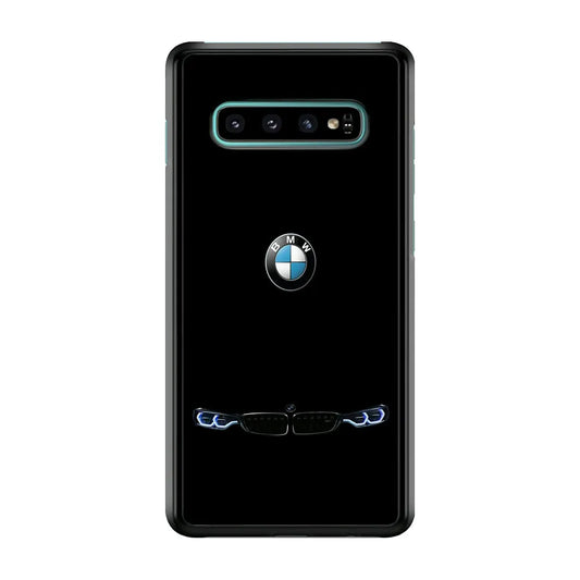 BMW Logo Black Samsung Galaxy S10 Plus Case-Rubber / White (2D Case)-Xtracase