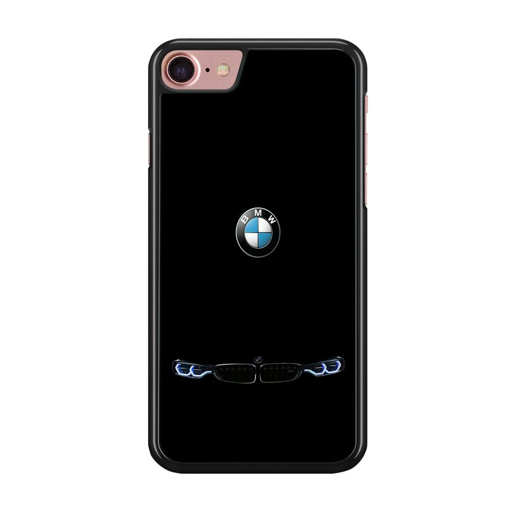 BMW Logo Black iPhone 7 Case-Rubber / Black (2D Case)-Xtracase