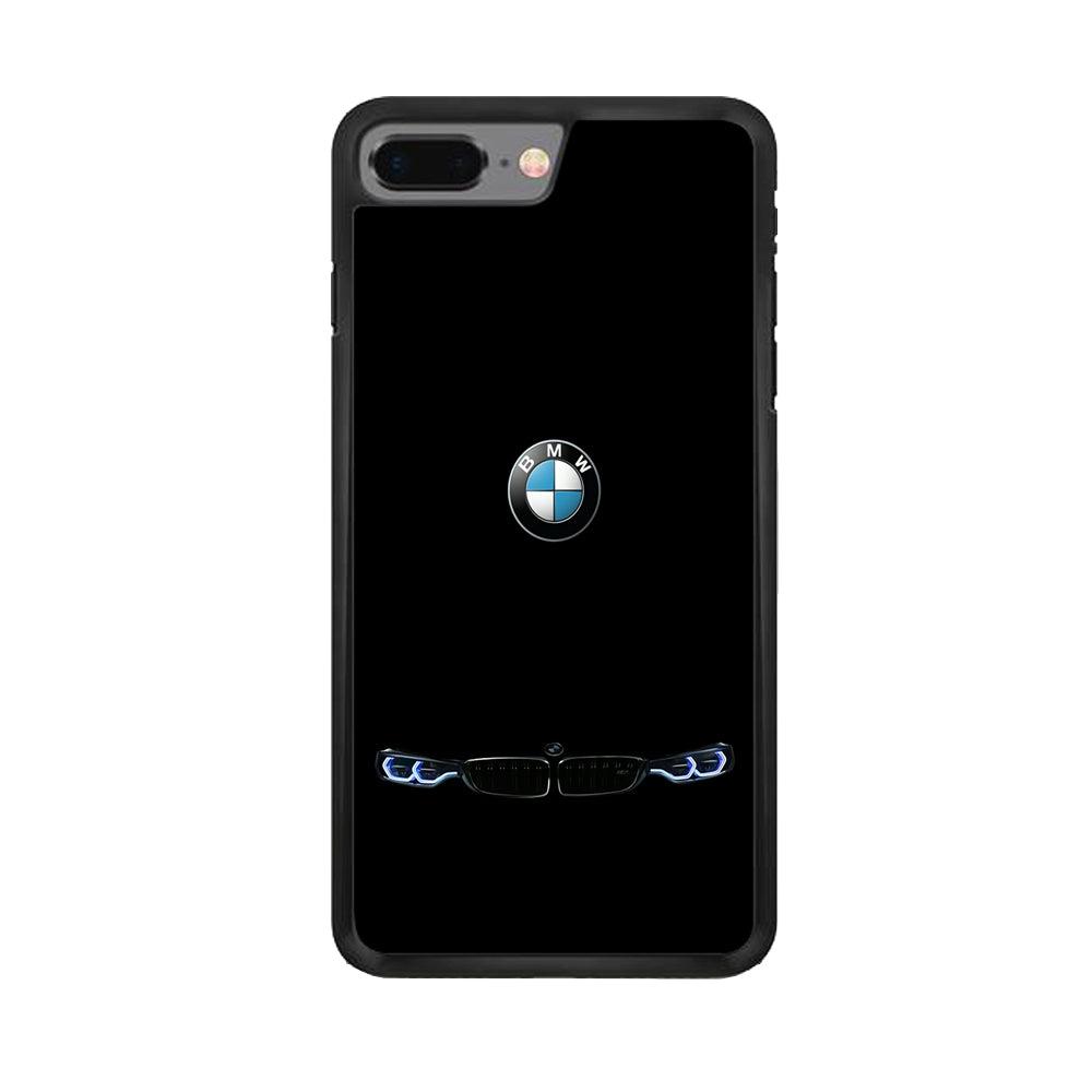 BMW Logo Black iPhone 8 Plus Case-Rubber / Black (2D Case)-Xtracase
