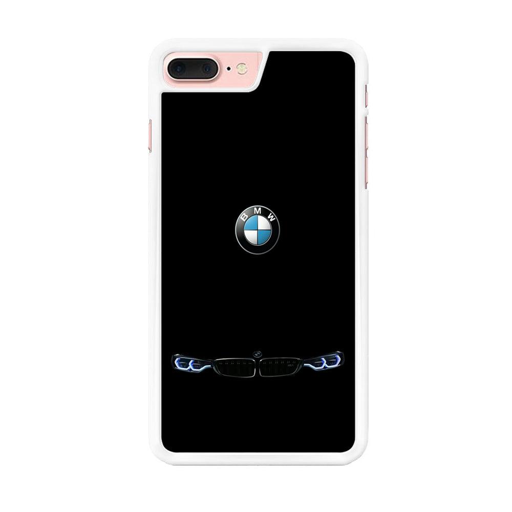 BMW Logo Black iPhone 7 Plus Case-Rubber / White (2D Case)-Xtracase
