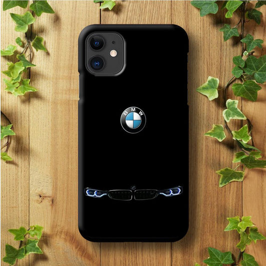 BMW Logo Black iPhone 11 Case-Plastic / Full Wrap (3D Case)-Xtracase