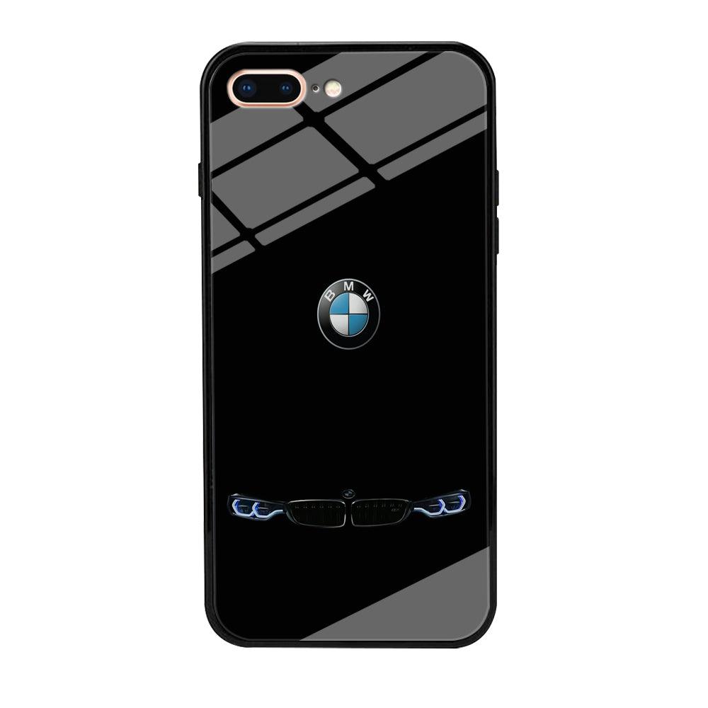 BMW Logo Black iPhone 8 Plus Case-Tempered Glass Case-Xtracase