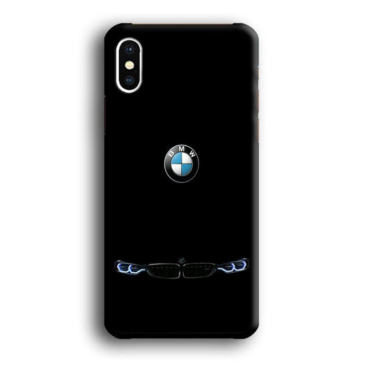 BMW Logo Black iPhone Xs Case-Plastic / Full Wrap (3D Case)-Xtracase