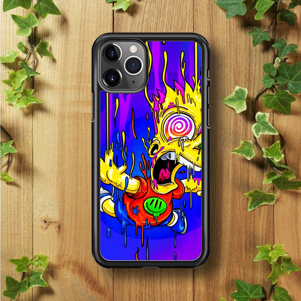 Bart Simpson Abstract iPhone 11 Pro Max Case-Rubber / Black (2D Case)-Xtracase
