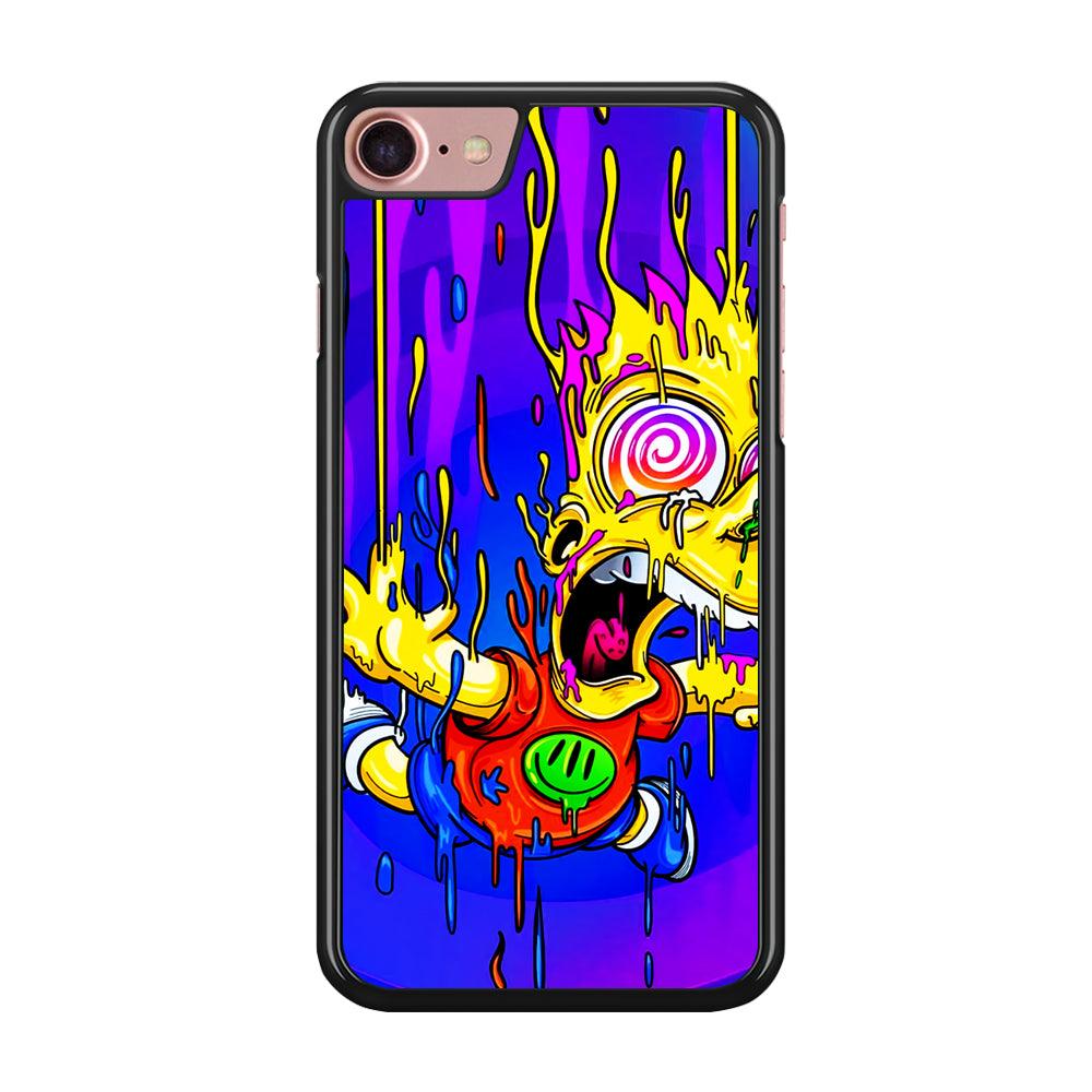 Bart Simpson Abstract iPhone SE 2020 Case-Rubber / Black (2D Case)-Xtracase