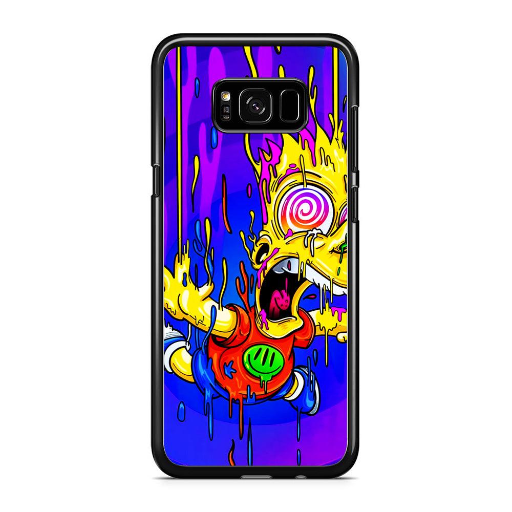 Bart Simpson Abstract Samsung Galaxy S8 Case-Rubber / Black (2D Case)-Xtracase