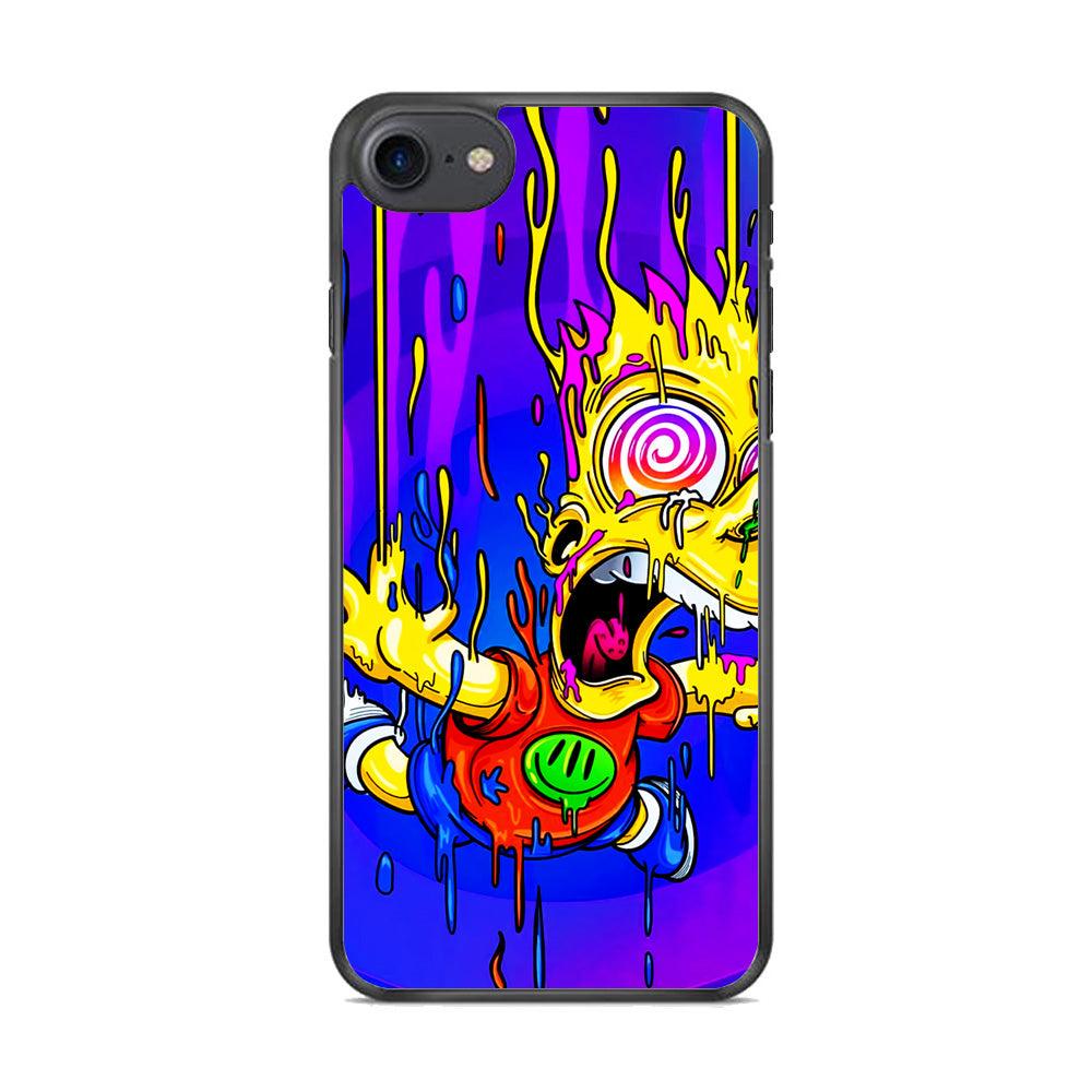 Bart Simpson Abstract iPhone 8 Case-Rubber / Black (2D Case)-Xtracase