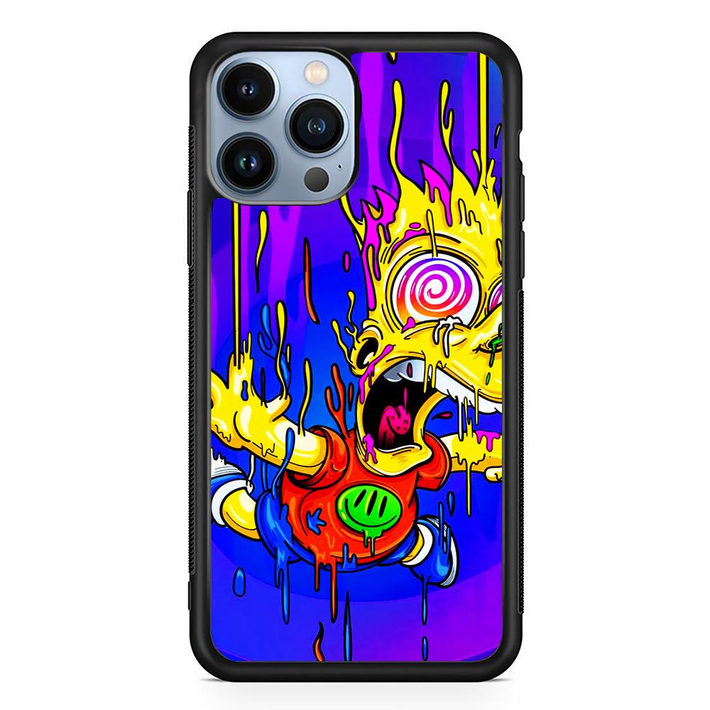 Bart Simpson Abstract iPhone 13 Pro Case-Rubber / Black (2D Case)-Xtracase