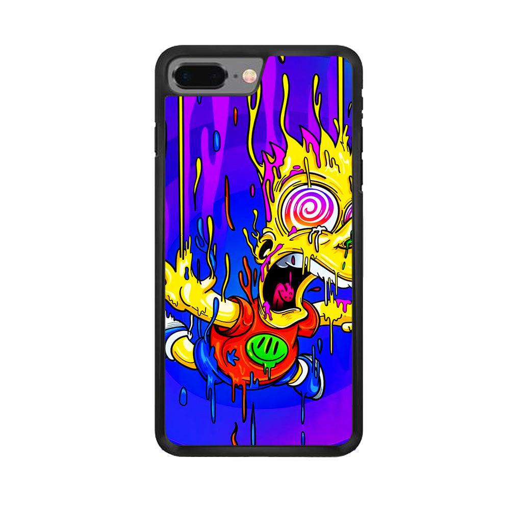 Bart Simpson Abstract iPhone 7 Plus Case-Rubber / Black (2D Case)-Xtracase