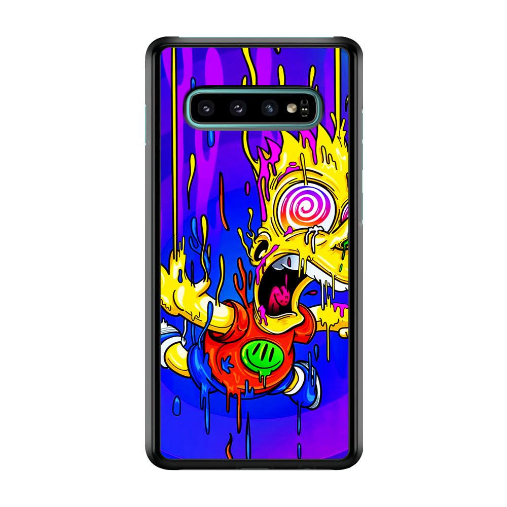 Bart Simpson Abstract Samsung Galaxy S10 Case-Plastic / Full Wrap (3D Case)-Xtracase