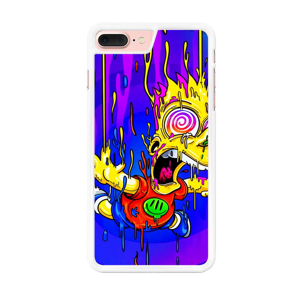 Bart Simpson Abstract iPhone 7 Plus Case-Rubber / White (2D Case)-Xtracase
