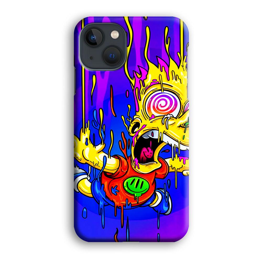 Bart Simpson Abstract iPhone 13 Mini Case-Plastic / Full Wrap (3D Case)-Xtracase