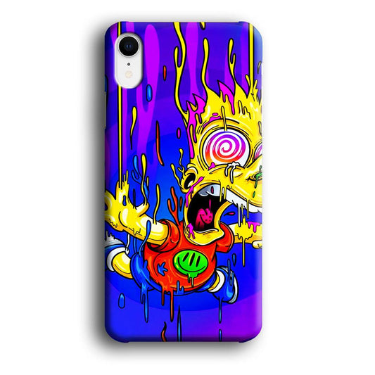 Bart Simpson Abstract iPhone XR Case-Plastic / Full Wrap (3D Case)-Xtracase