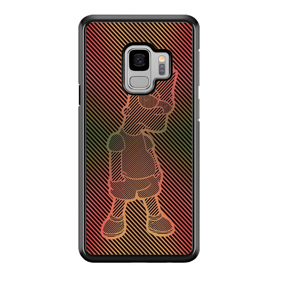 Bart Simpson Striped Colorful Samsung Galaxy S9 Case-Plastic / Full Wrap (3D Case)-Xtracase