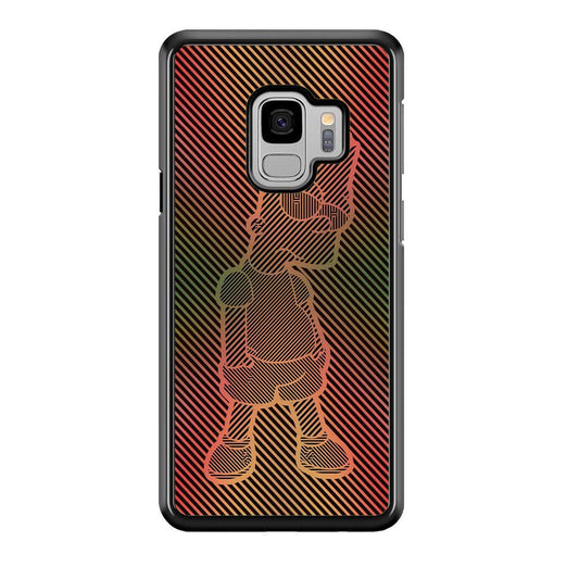 Bart Simpson Striped Colorful Samsung Galaxy S9 Case-Plastic / Full Wrap (3D Case)-Xtracase
