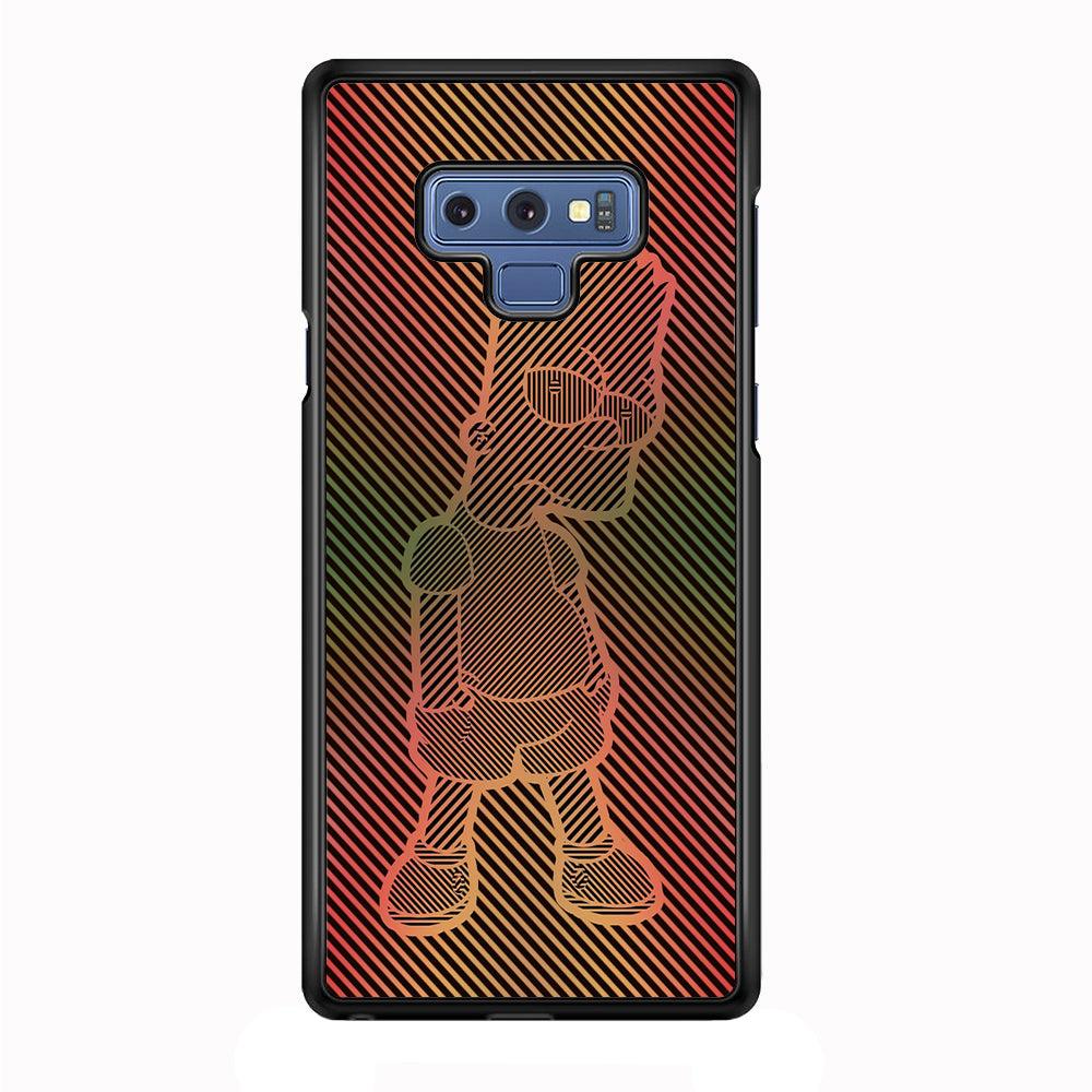 Bart Simpson Striped Colorful Samsung Galaxy Note 9 Case-Plastic / Full Wrap (3D Case)-Xtracase