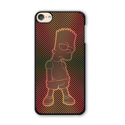 Bart Simpson Striped Colorful iPod Touch 6 Case-Plastic / Full Wrap (3D Case)-Xtracase