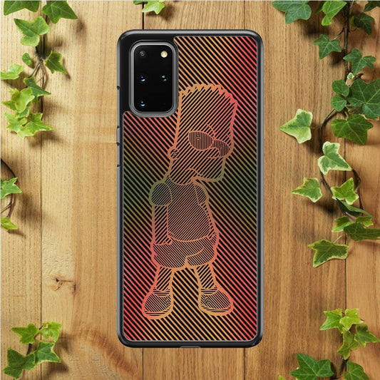 Bart Simpson Striped Colorful Samsung Galaxy S20 Plus Case-Plastic / Full Wrap (3D Case)-Xtracase
