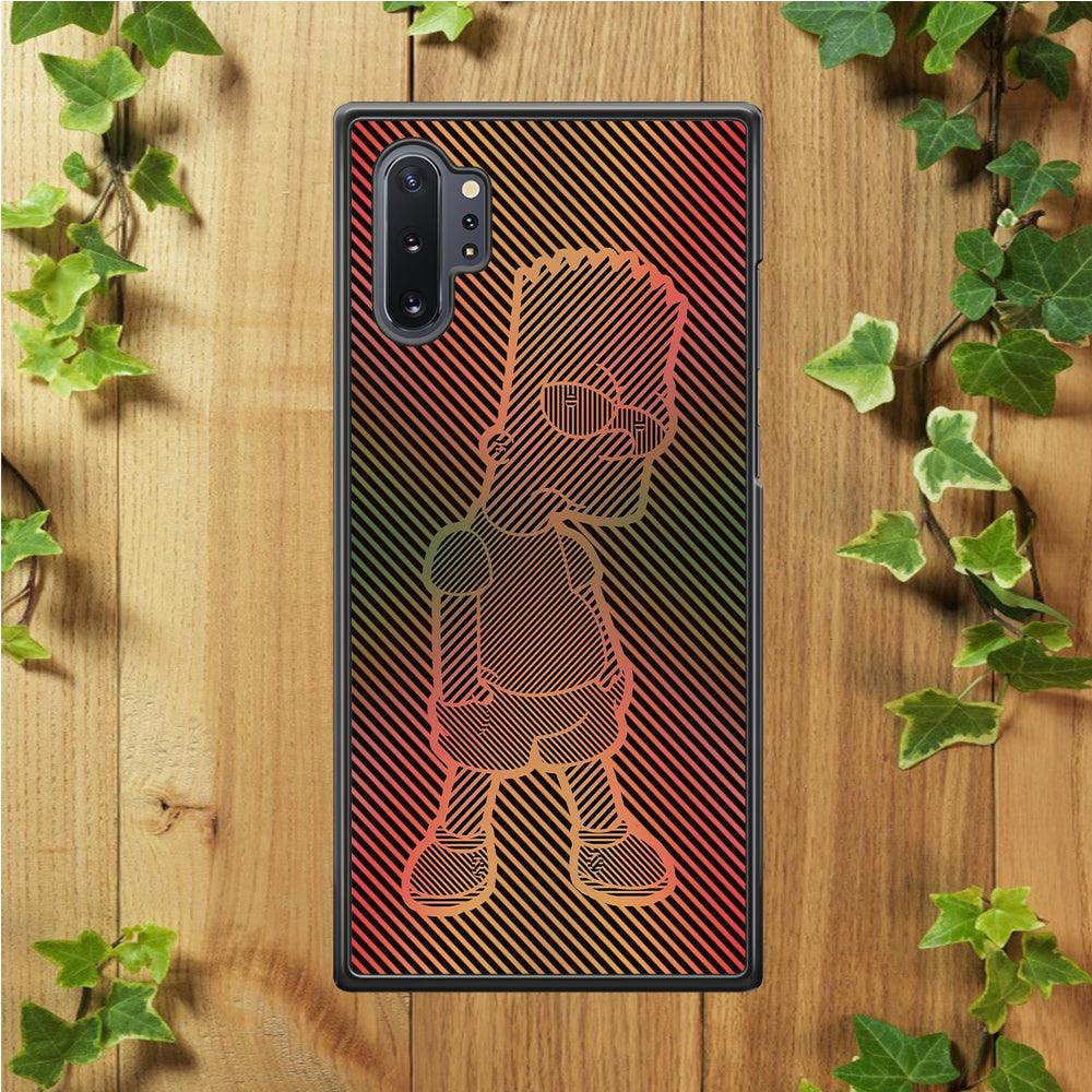 Bart Simpson Striped Colorful Samsung Galaxy Note 10 Plus Case-Plastic / Full Wrap (3D Case)-Xtracase