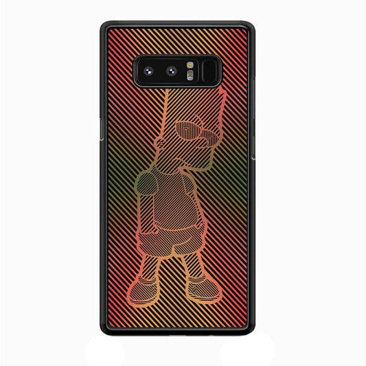 Bart Simpson Striped Colorful Samsung Galaxy Note 8 Case-Plastic / Full Wrap (3D Case)-Xtracase