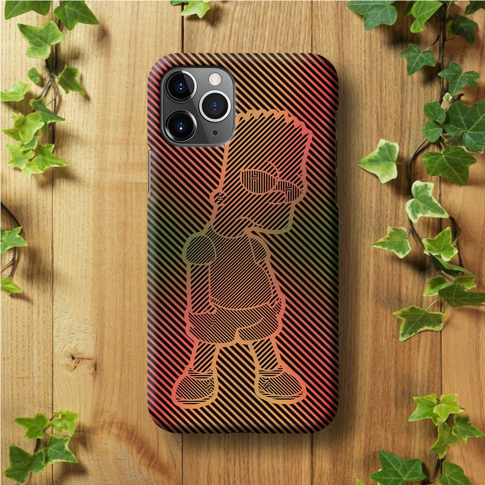Bart Simpson Striped Colorful iPhone 11 Pro Max Case