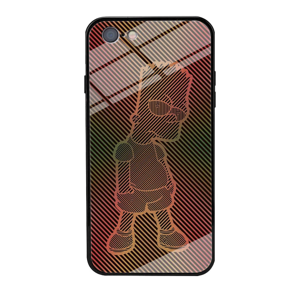 Bart Simpson Striped Colorful iPhone 6 | 6s Case-Tempered Glass Case-Xtracase