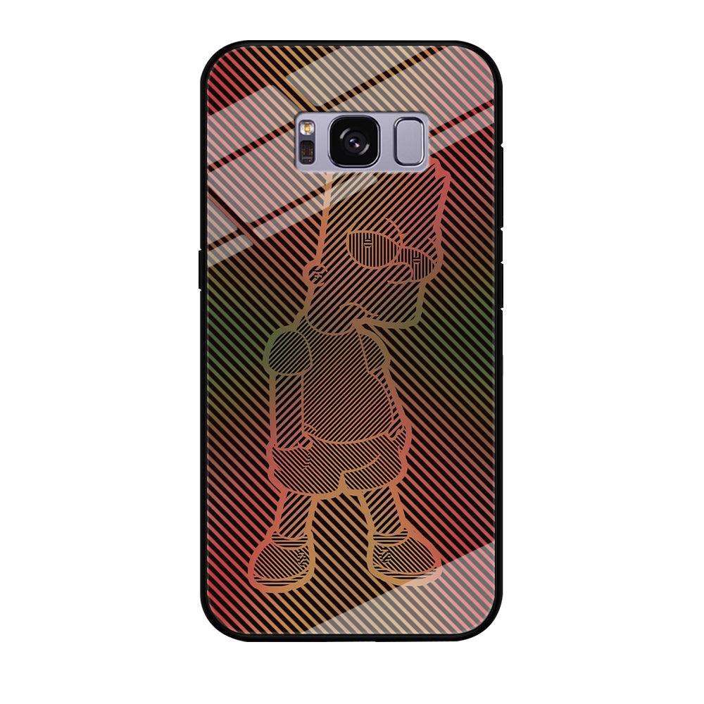Bart Simpson Striped Colorful Samsung Galaxy S8 Case-Tempered Glass Case-Xtracase