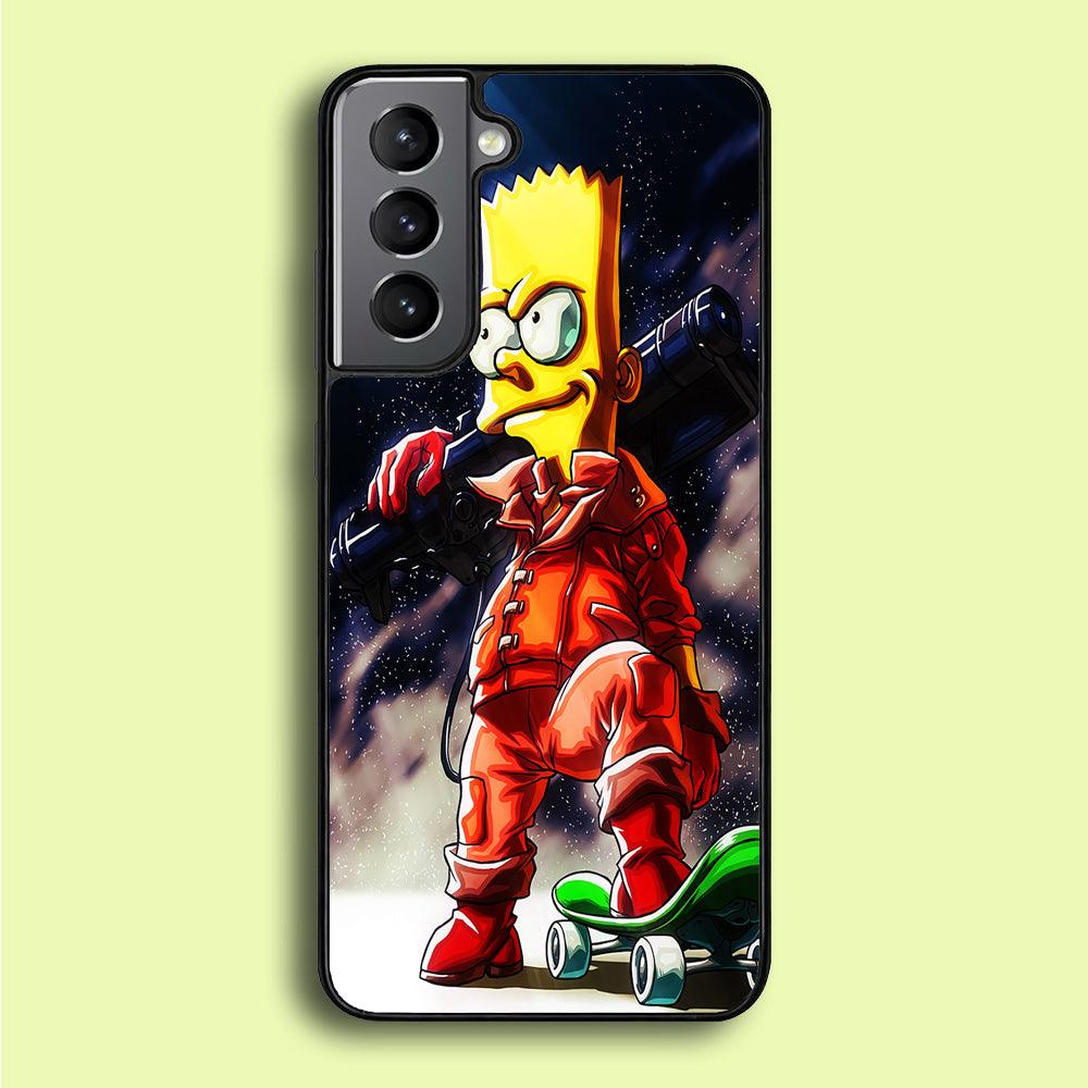 Bart Simpson Troops Samsung Galaxy S21 Plus Case-Plastic / Full Wrap (3D Case)-Xtracase